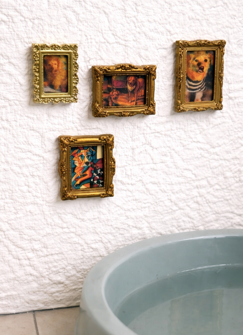 2 Mini Marcos “Galería Perruna” (3x4 cm) – Marcos Decorativos Doglover