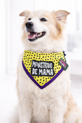 Bandana para perro “Monstruo de Mamá” – pañuelo para mascotas con frase divertida y diseño llamativo